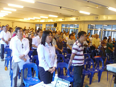 Interested parishioners at Parish Assembly