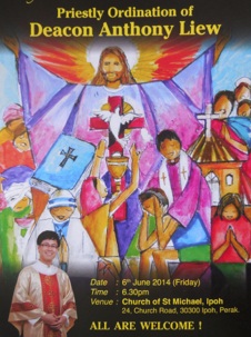 Fr Anthony Liew ordination poster