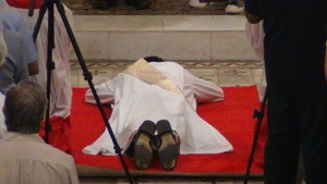 Fr Anthony Liew prostrating