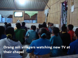 New LED TV donated to Orang Asli chapel