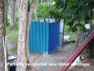New toilet at Orang Asli village