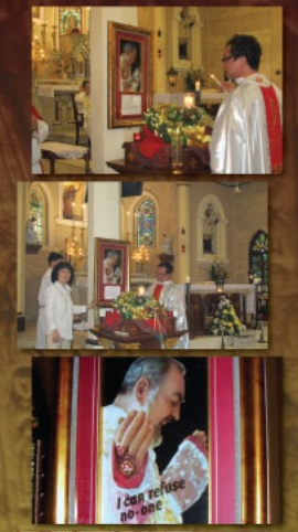 Padre Pio relic installed in SMC by Fr Stephen Liew