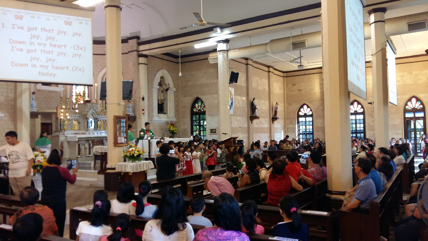 Children's IJCC in action on Sunday morning Children's mass