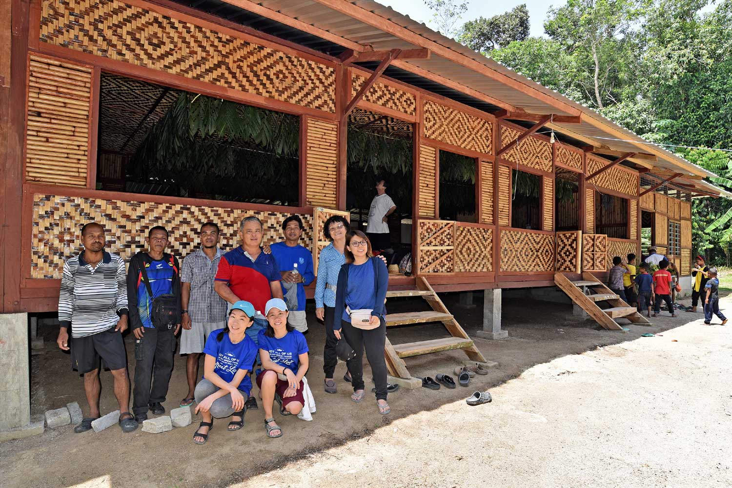 SOA team outside new Pos Kemar hall