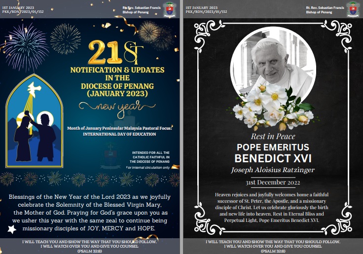 Penang diocese 21st notifications