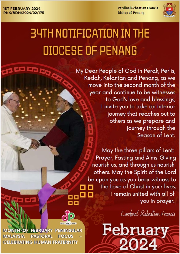 34th notification from Penang diocese