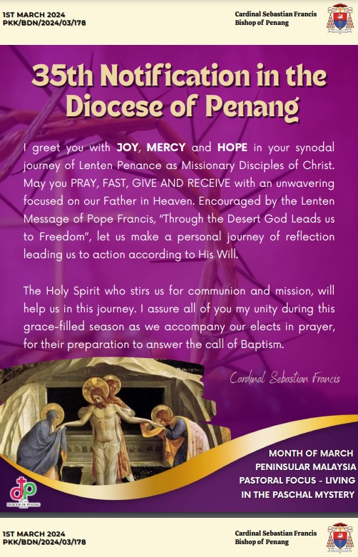 35th notification from Penang diocese