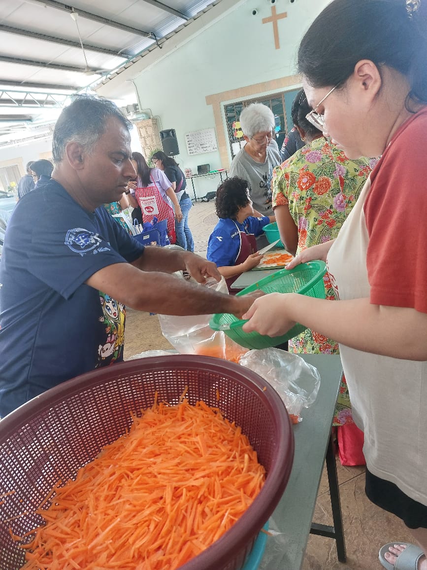 Food preparation for World Day of the Poor on 15th Nov 2025