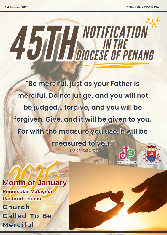 45th notification and updates from Penang diocese