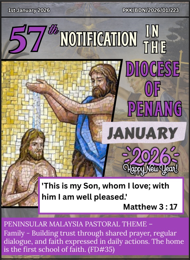 57th notification and updates from Penang diocese