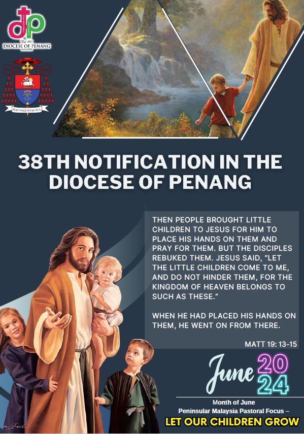 38th notification and updates from Penang diocese