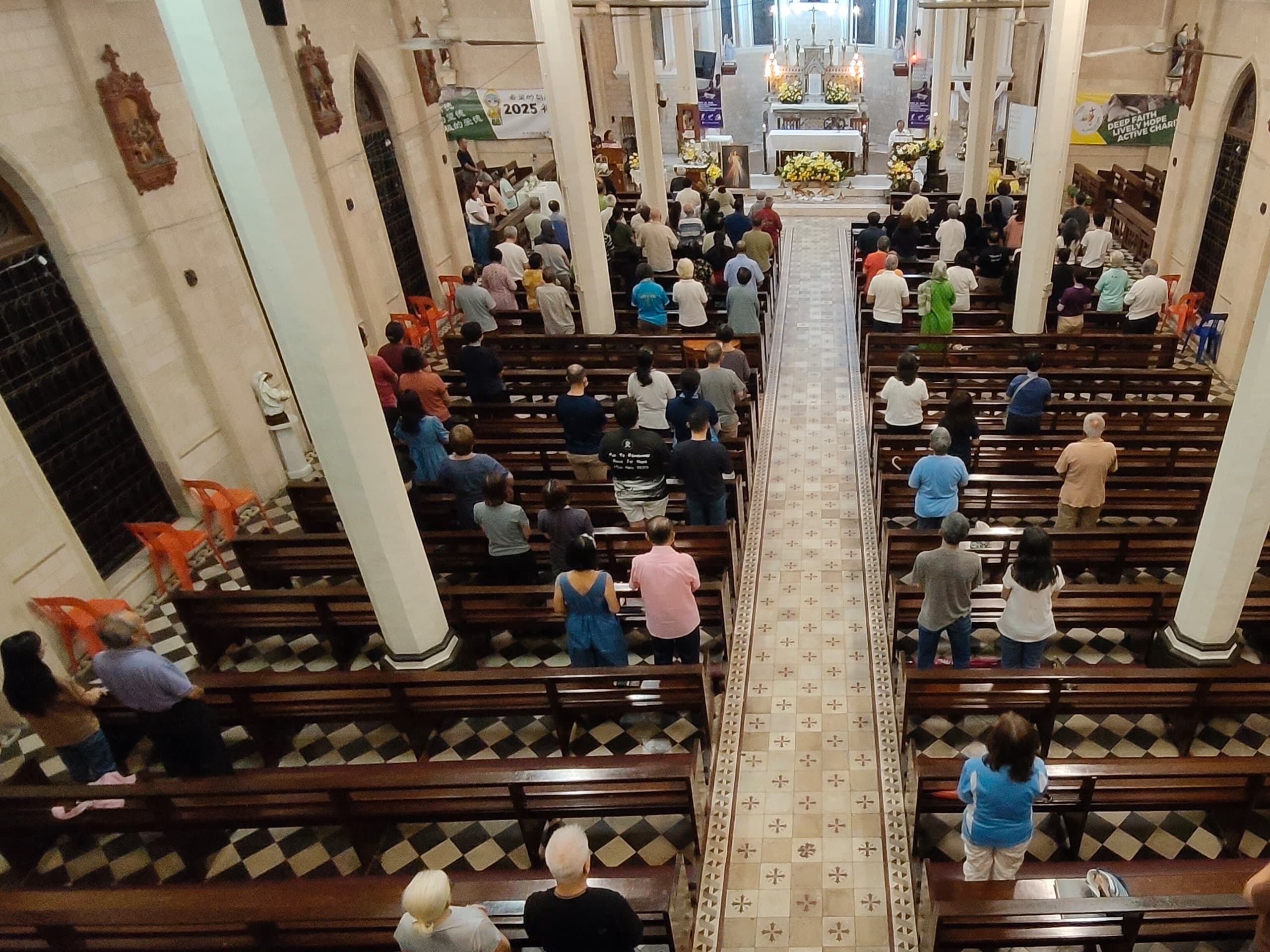 Prayers for Pope Francis in SMC on 21st Apr 2025