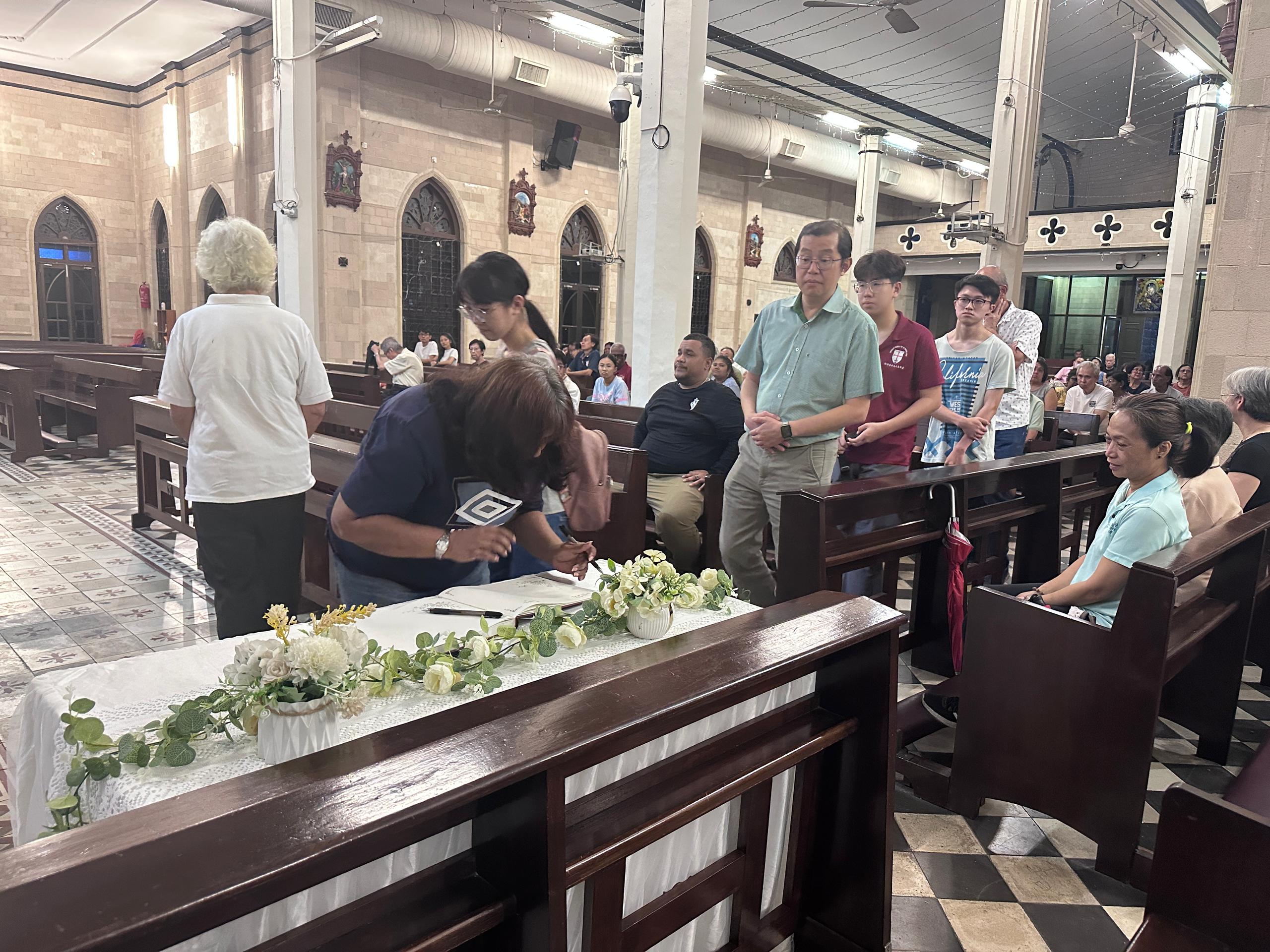 Prayers for Pope Francis in SMC on 21st Apr 2025