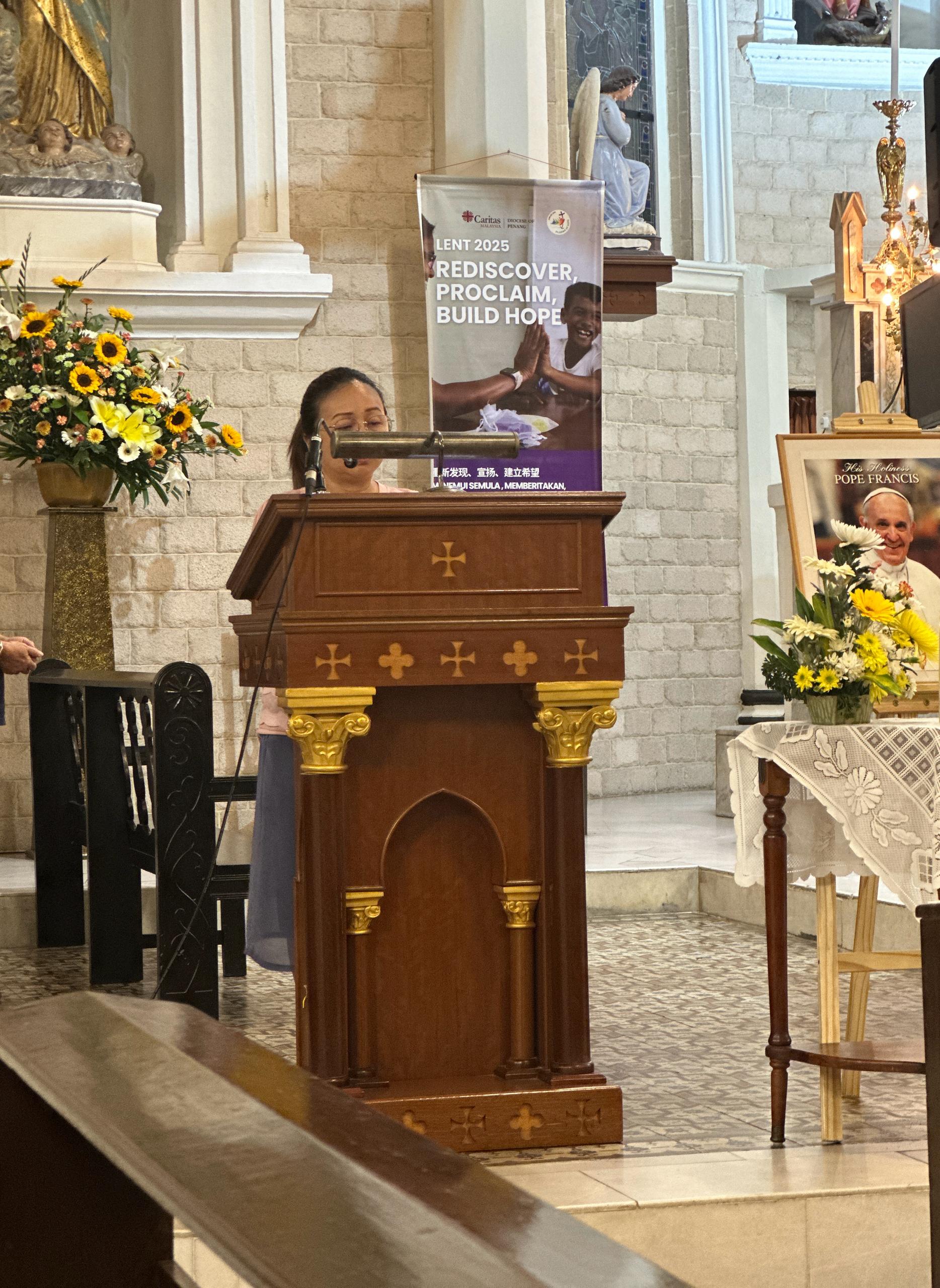 Prayers for Pope Francis in SMC on 21st Apr 2025