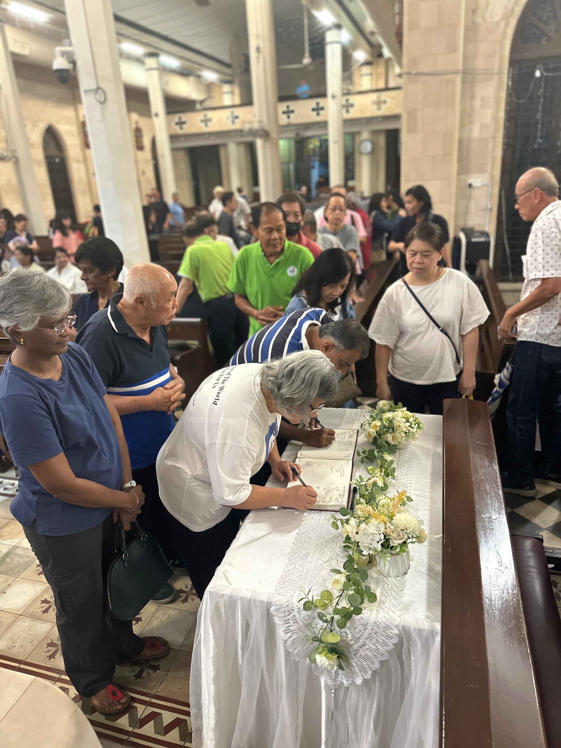Prayers for Pope Francis in SMC on 21st Apr 2025