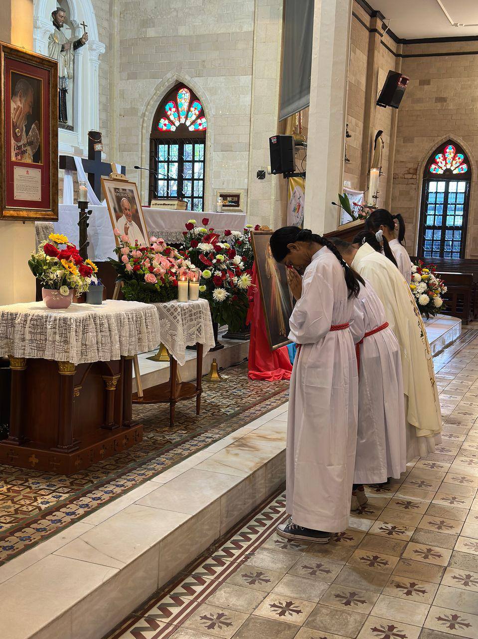 Memorial mass for Pope Francis at SMC