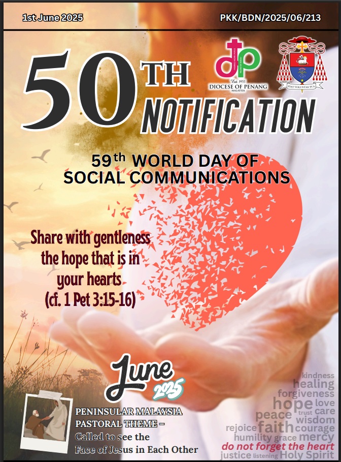 50th Notifications & updates from Penang Diocese