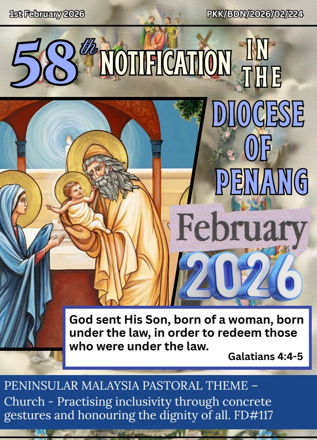 Notification and updates from Penang diocese